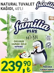 FAMİLİA NATURAL TUVALET KAĞIDI 40'LI